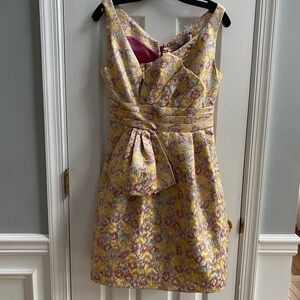 Zac Posen Target 20th Anniversary Metallic Brocade Draped Party Dress Size 4